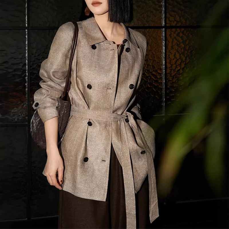 Damen Elegante und zeitlose Trenchjacke Nord Taschen