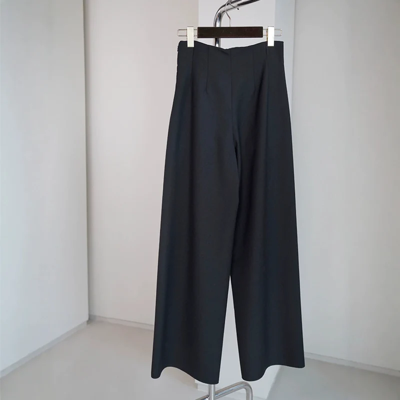 Damen Elegante und weite Stoffhose Nord Taschen