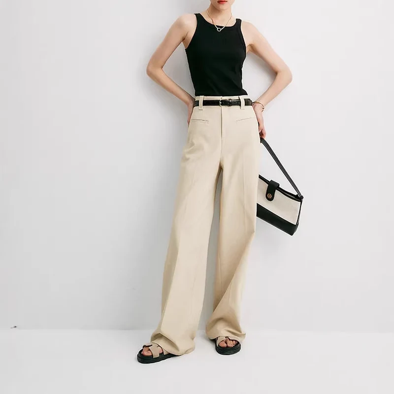 Damen Elegante und weite Hochbahn-Hose Nord Taschen