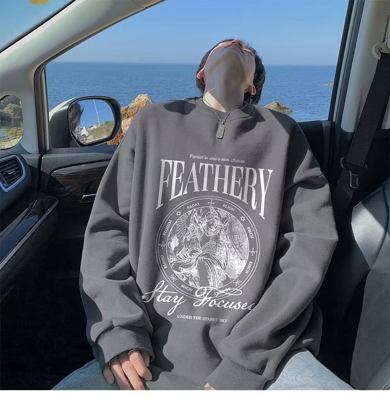 Unisex Lässiger Sweatshirt mit grafischem Druck Nord Taschen