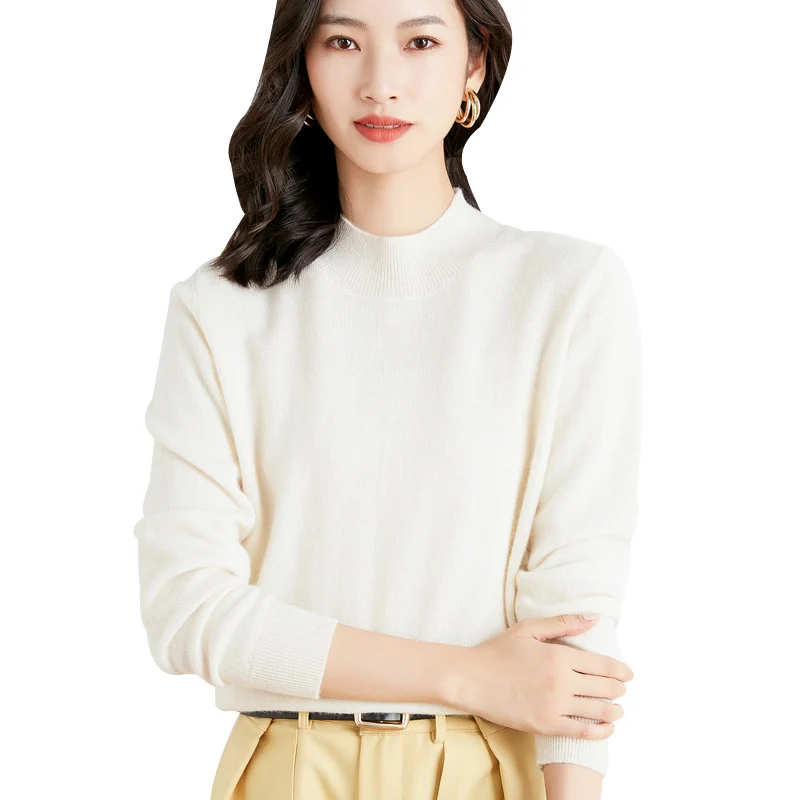 Damen Kurzrollkragen Feinstrickpullover mit leichtem Mohair-Effekt Nord Taschen