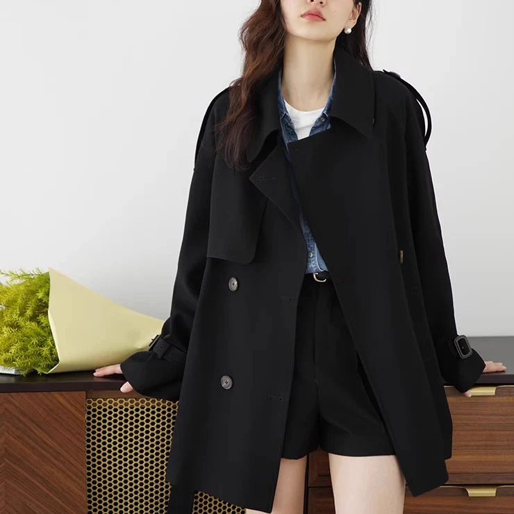 Damen Eleganter Oversized-Trenchcoat Nord Taschen
