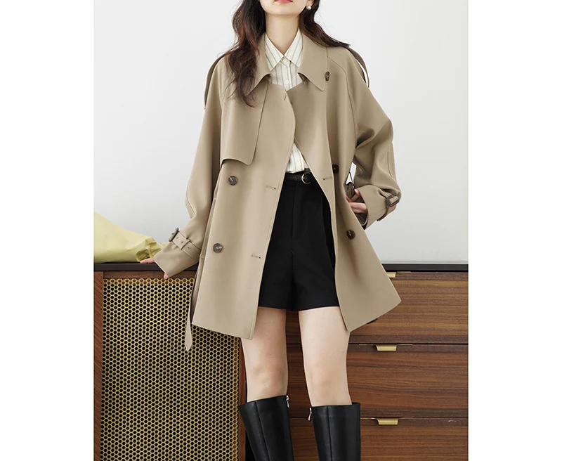 Damen Eleganter Oversized-Trenchcoat Nord Taschen
