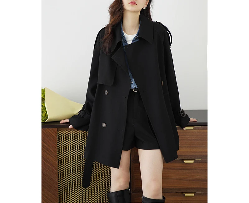 Damen Eleganter Oversized-Trenchcoat Nord Taschen