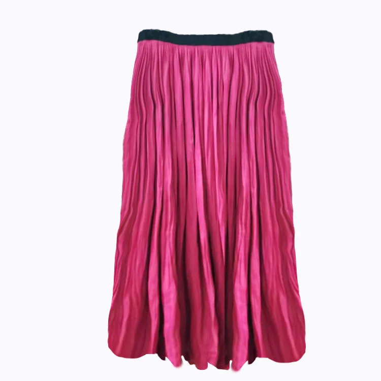 Damen Eleganter Faltenrock aus fließendem Material Nord Taschen