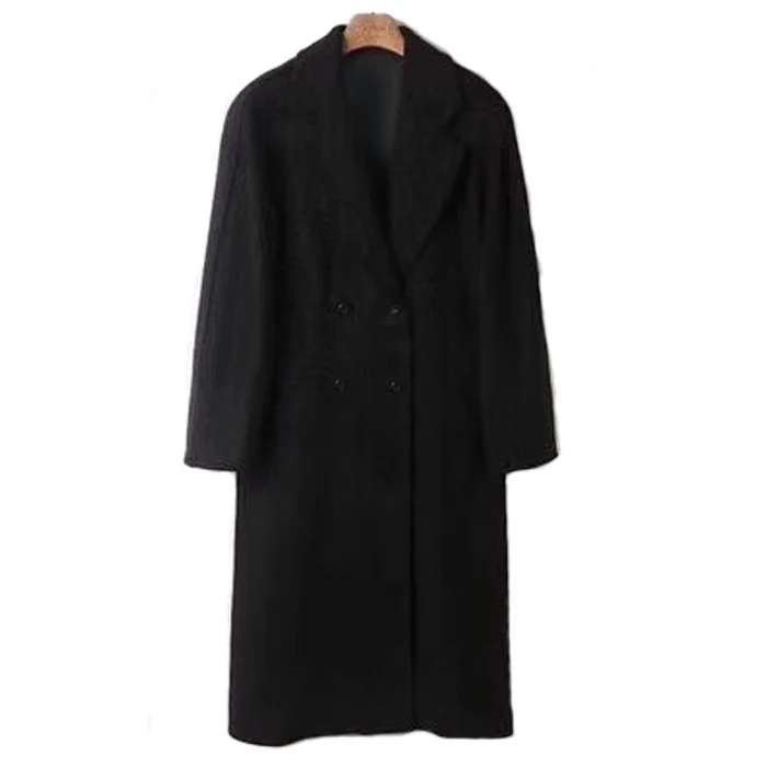 Damen Eleganter Doppeltbreasted Wollmantel Nord Taschen