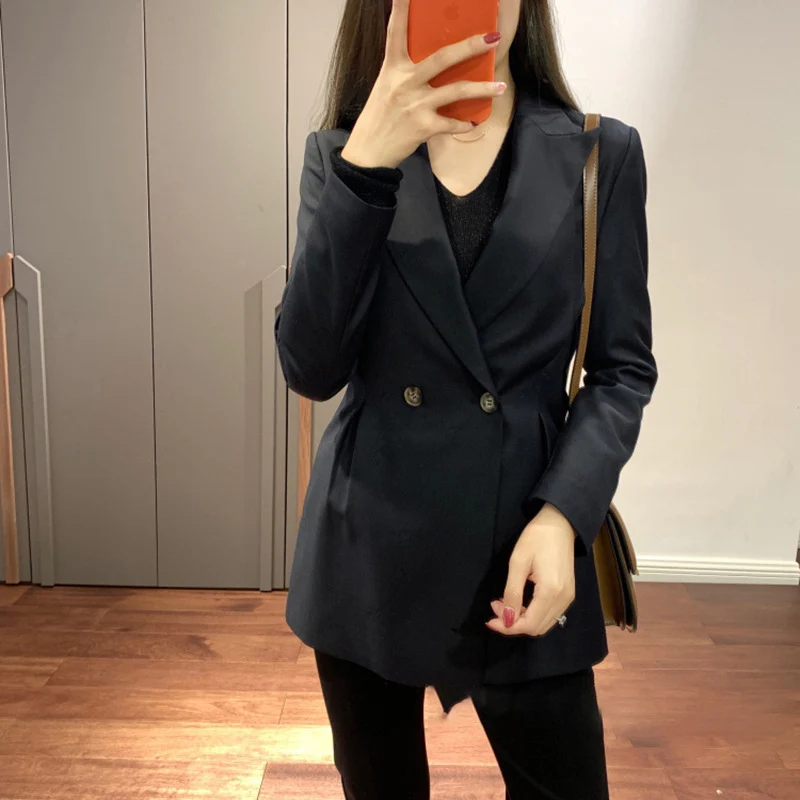 Damen Eleganter Doppeltbreasted Blazer mit modernem Schnitt Nord Taschen
