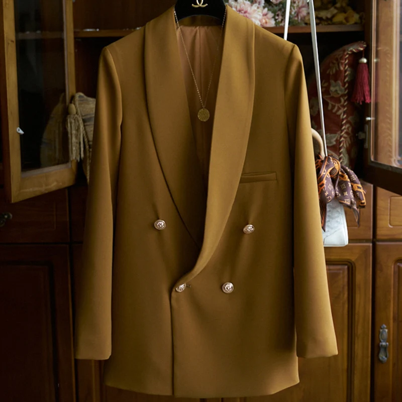Damen Eleganter Doppeltbreasted Blazer Nord Taschen 1789268861