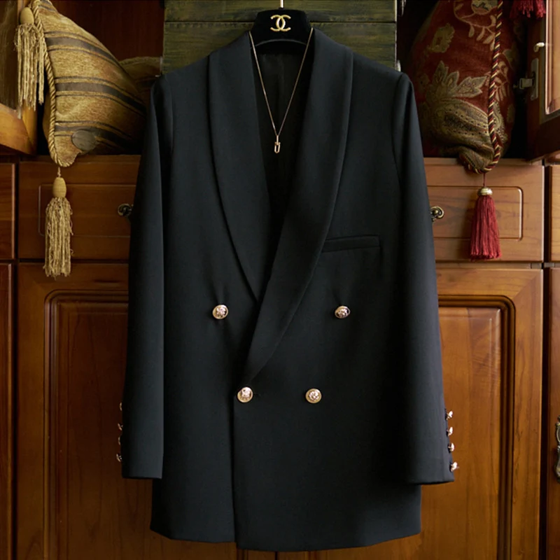 Damen Eleganter Doppeltbreasted Blazer Nord Taschen 1789268861