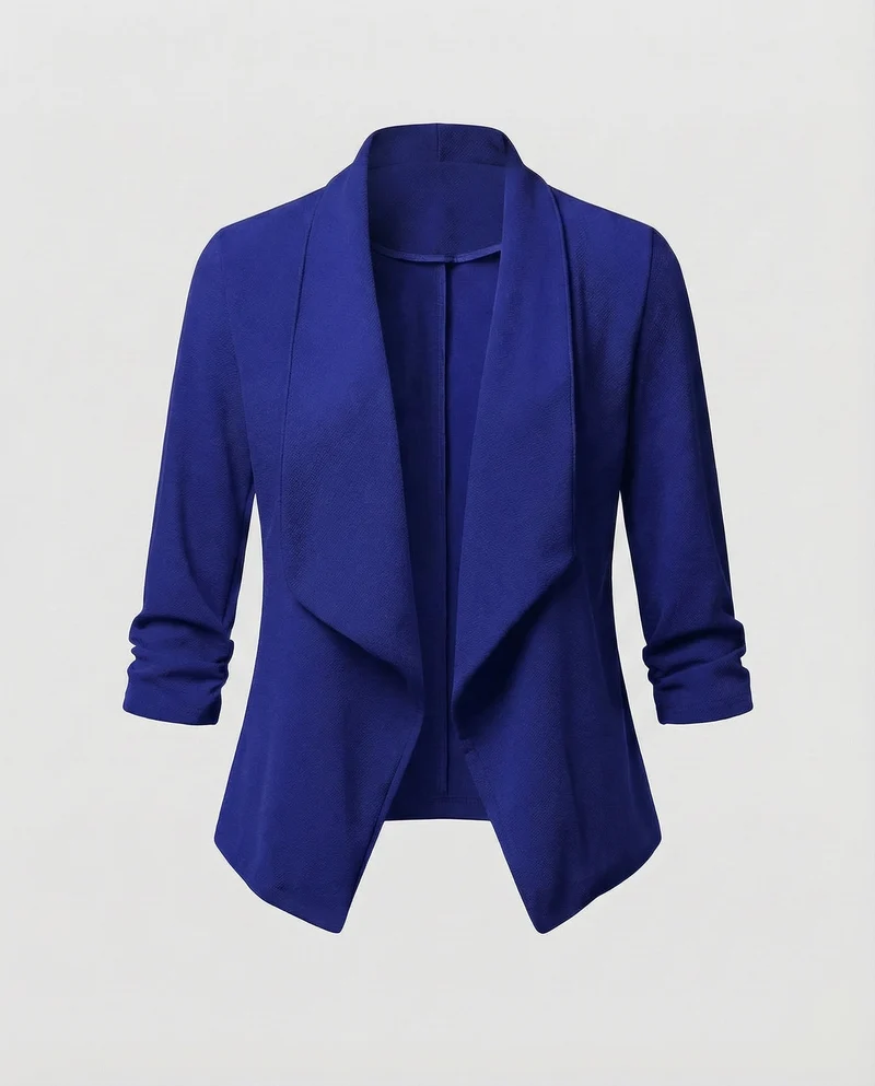 Damen Wasserfall Blazer Kurz