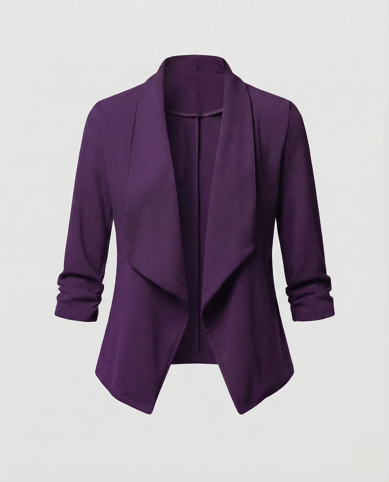 Damen Wasserfall Blazer Kurz
