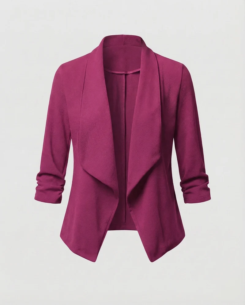 Damen Wasserfall Blazer Kurz