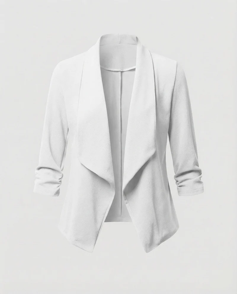 Damen Wasserfall Blazer Kurz