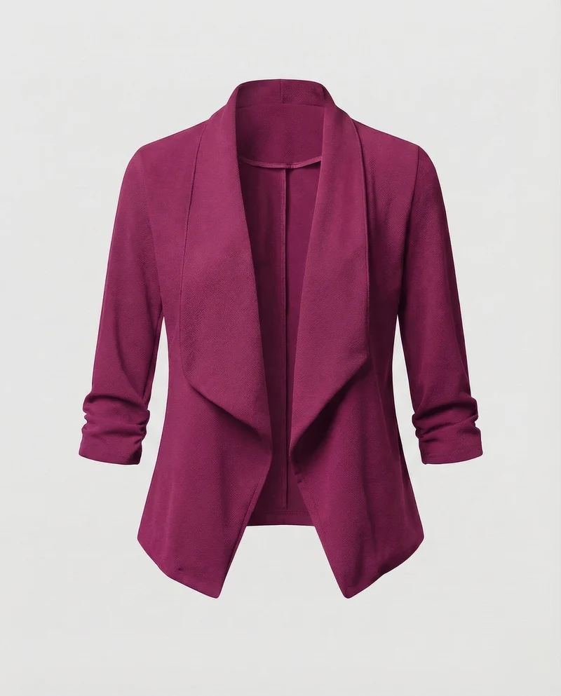 Damen Wasserfall Blazer Kurz