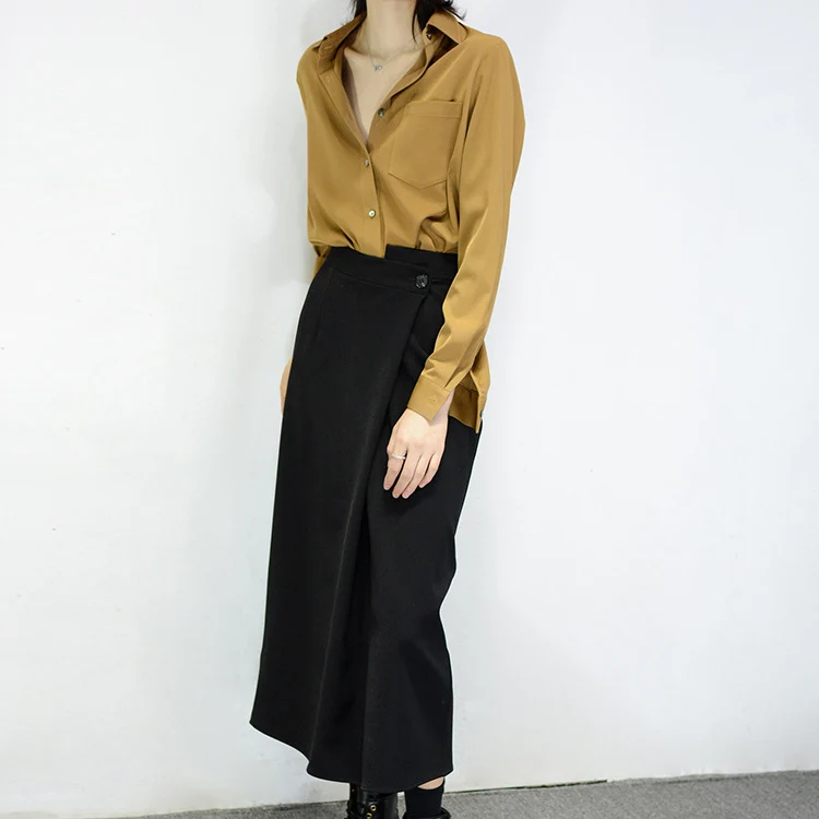 Damen Elegante und bequeme Bluse mit schickem Kragen Nord Taschen