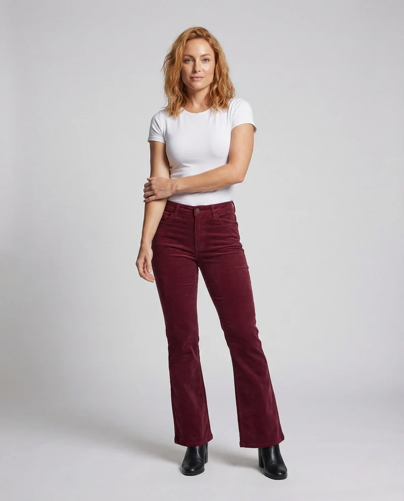 Damen Stretch-Cord Schlaghose mit Komfort & Vielseitigem Style