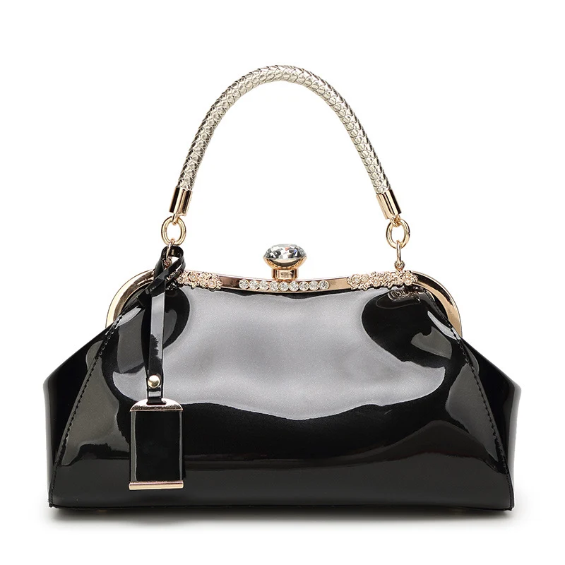 Damen elegante Handtasche mit glanzvollem Vintage-Design Nord Taschen