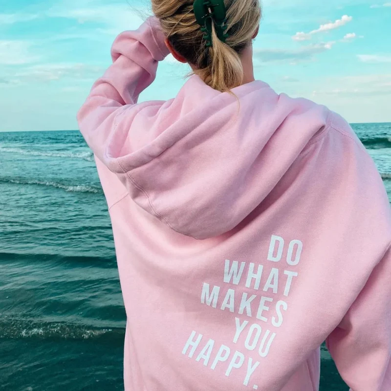 Hoodie mit Happy-Statement - Vittorelli