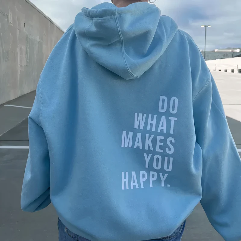 Hoodie mit Happy-Statement - Vittorelli