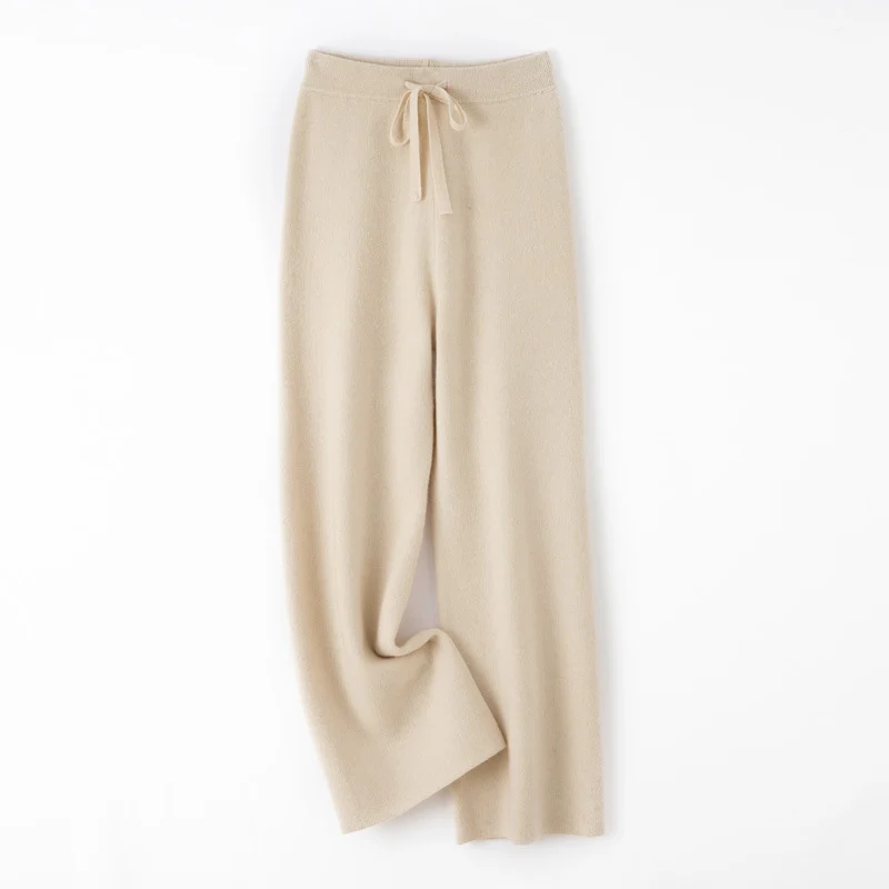 Damen weite Strickhose mit Tunnelzugbund und kaschmirähnlicher Haptik Nord Taschen