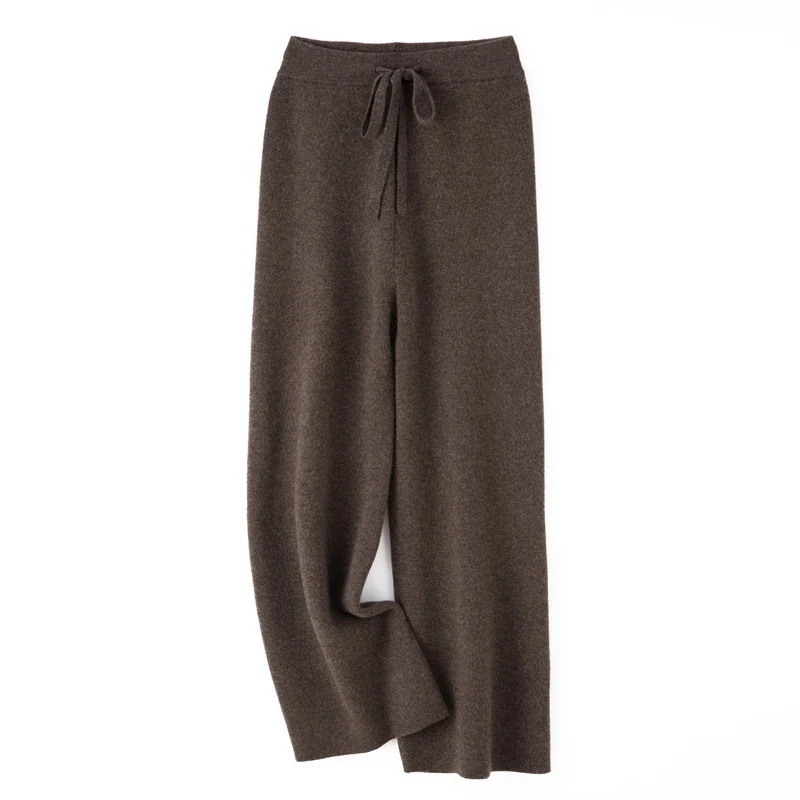 Damen weite Strickhose mit Tunnelzugbund und kaschmirähnlicher Haptik Nord Taschen