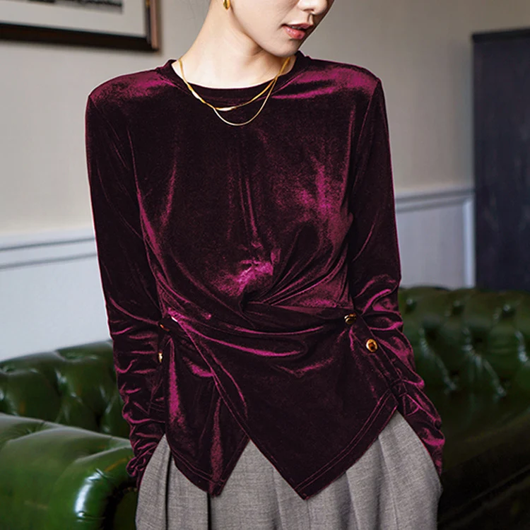 Damen Elegant geschnittene Bluse mit Twist-Detail Nord Taschen