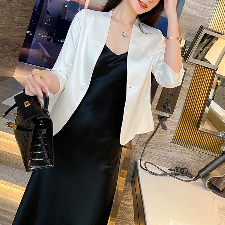 Damen Edler Blazer mit drei Viertelärmeln Nord Taschen
