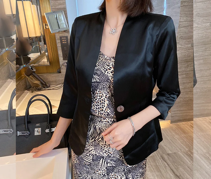 Damen Edler Blazer mit drei Viertelärmeln Nord Taschen