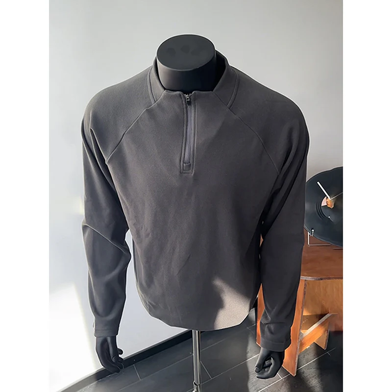 Herren Leichtes Funktions-Halbzip-Sweatshirt mit Stehkragen und Raglanärmeln Nord Taschen