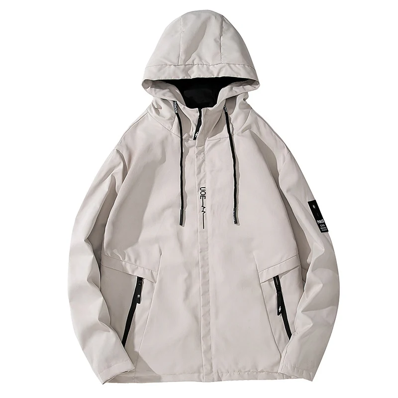 Herren Leichte wasserabweisende Tech-Hoodiejacke mit Kapuze, Reißverschlusstaschen und verstellbarem Saum Nord Taschen