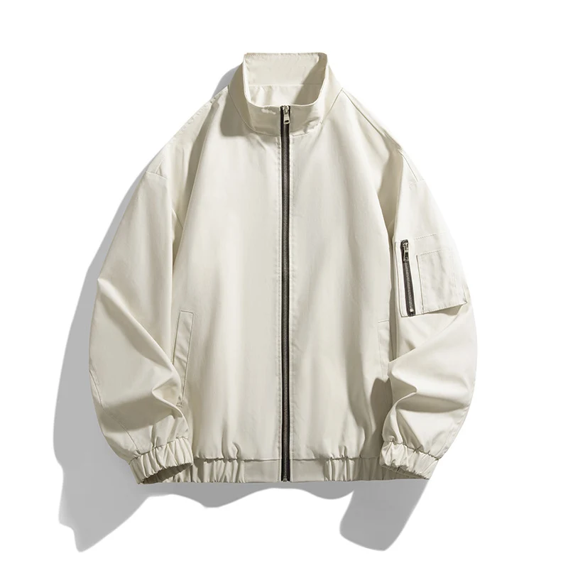 Herren Leichte Utility-Zipjacke mit Stehkragen, Ärmeltasche und elastischem Saum Nord Taschen
