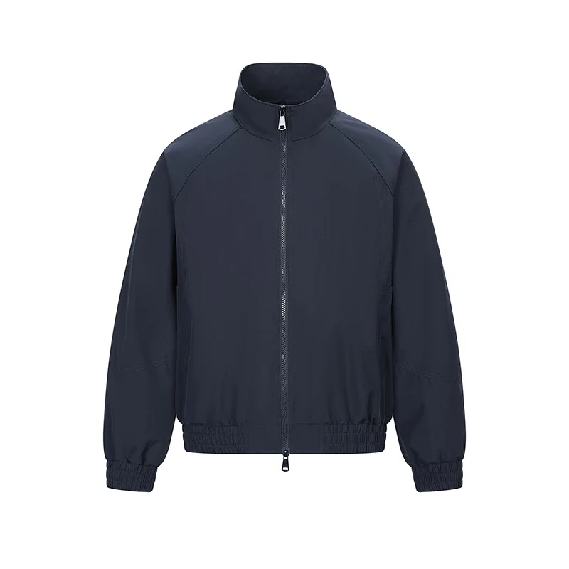Herren Leichte Utility-Trainingsjacke mit Stehkragen, Zwei-Wege-Reißverschluss und elastischem Bund Nord Taschen