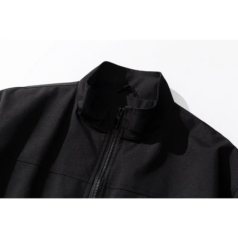 Herren Leichte Oversize-Bomberjacke mit Stehkragen, durchgehendem Reißverschluss und elastischem Saum Nord Taschen
