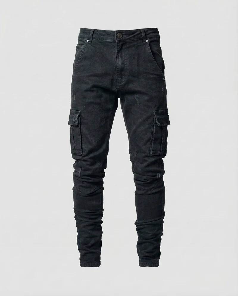 Herren Cargo Hose Stretch Denim