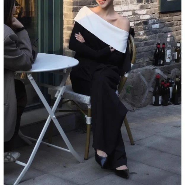 Damen Elegante und stilvolle Jumpsuit mit off-shoulder Design Nord Taschen