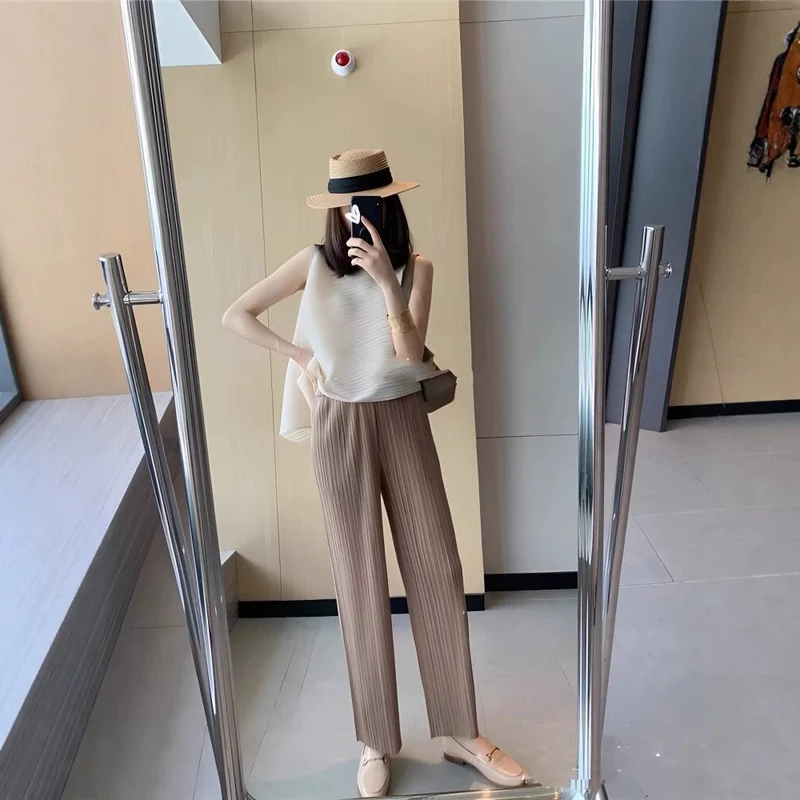 Damen Elegante Plisseehose Nord Taschen