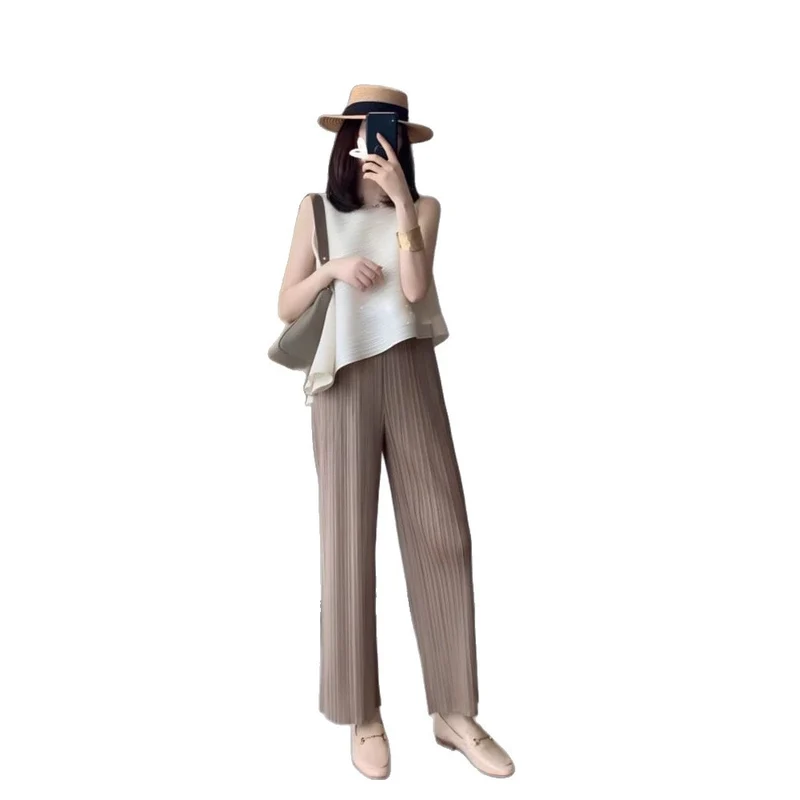 Damen Elegante Plisseehose Nord Taschen