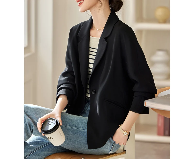 Damen Elegante oversized Blazerjacke Nord Taschen