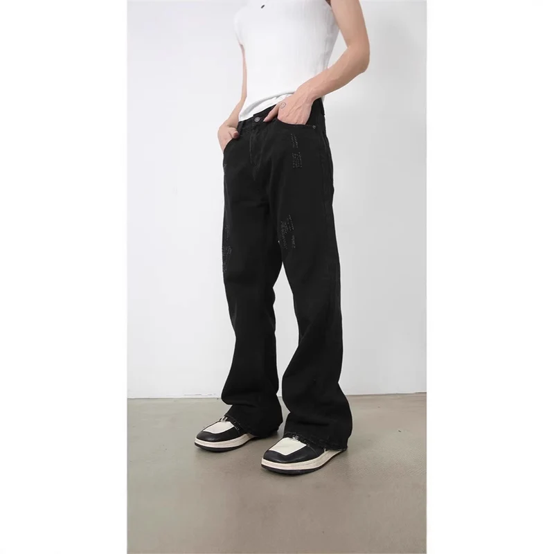 Herren Weitgeschnittene Denim-Hose Nord Taschen