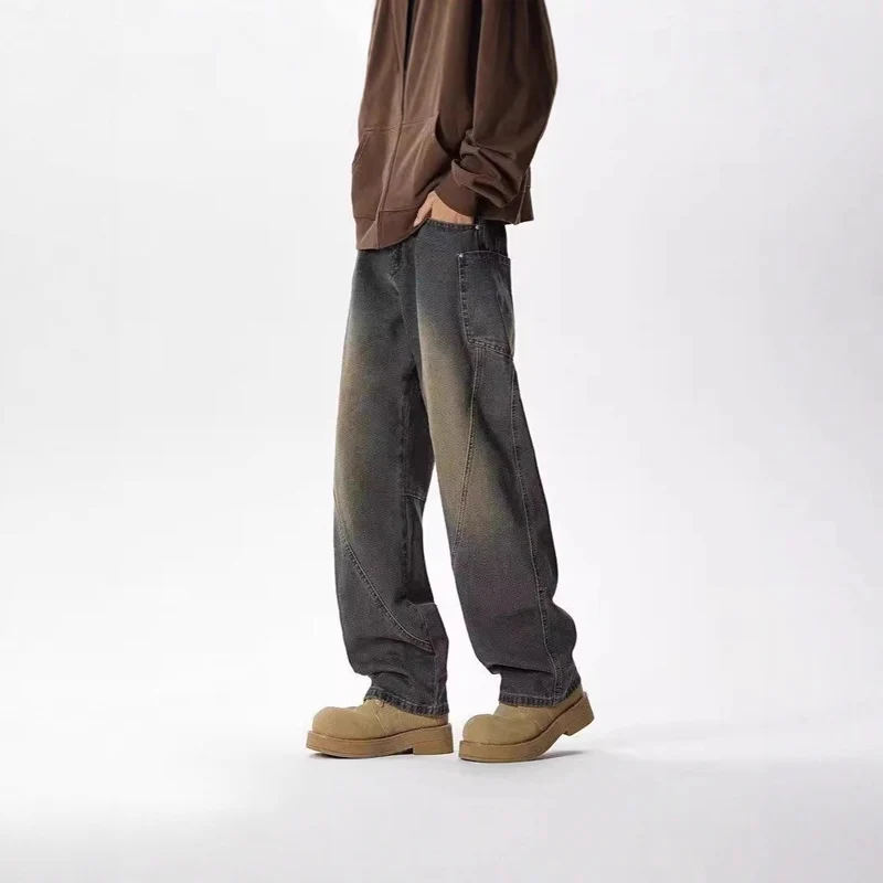 Herren Weitgeschnittene Casual Jeans Nord Taschen