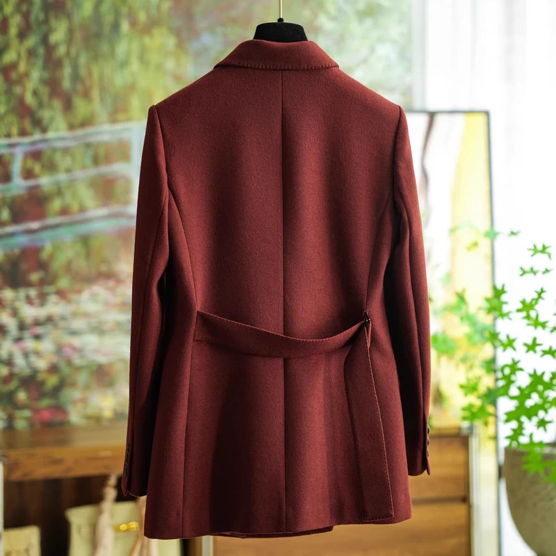 Damen Designer Doppeltbreasted Blazer Nord Taschen