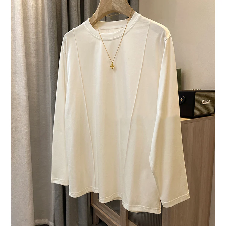 Damen Bequemes Langarmshirt aus hochwertiger Baumwolle Nord Taschen