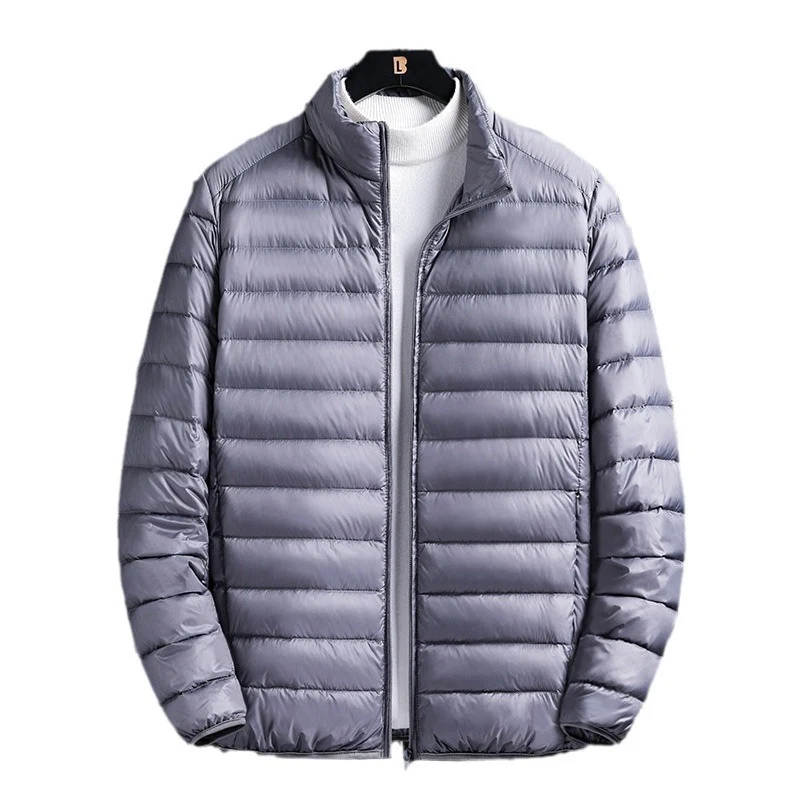 Herren Leichte gesteppte Wärmedämmende Steppjacke mit Stehkragen und Packfunktion Nord Taschen
