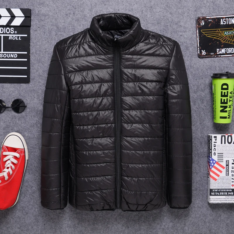 Herren Leichte gesteppte Thermojacke mit Stehkragen und durchgehendem Reißverschluss Nord Taschen