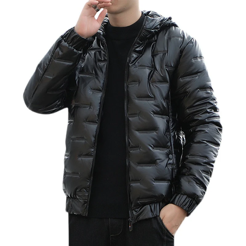 Herren Leichte gesteppte Kapuzen‑Steppjacke mit glänzender Oberfläche und elastischen Bündchen Nord Taschen