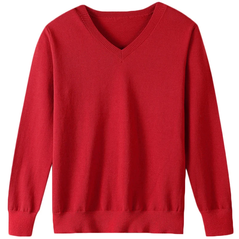 Damen Leichter V‑Ausschnitt Feinstrickpullover aus kaschmirweicher Baumwollmischung mit elastischen Rippbündchen Nord Taschen