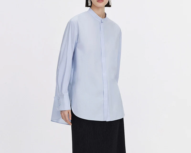 Damen Elegante und modische Oversized Bluse Nord Taschen