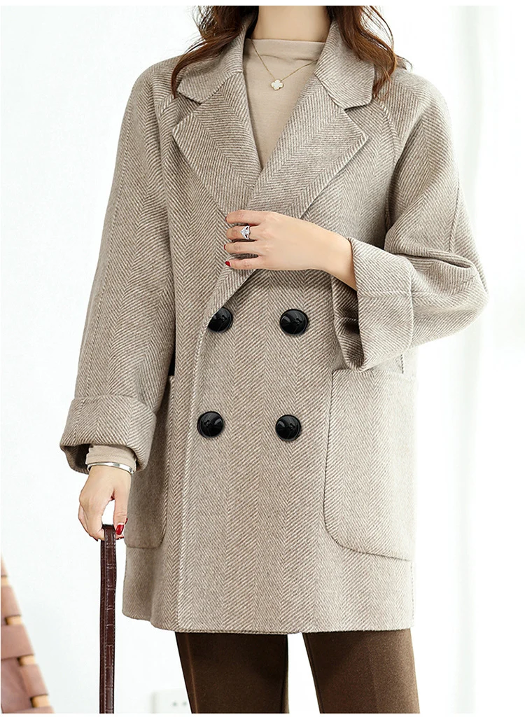 Damen Elegante Oversized-Blazerjacke Nord Taschen