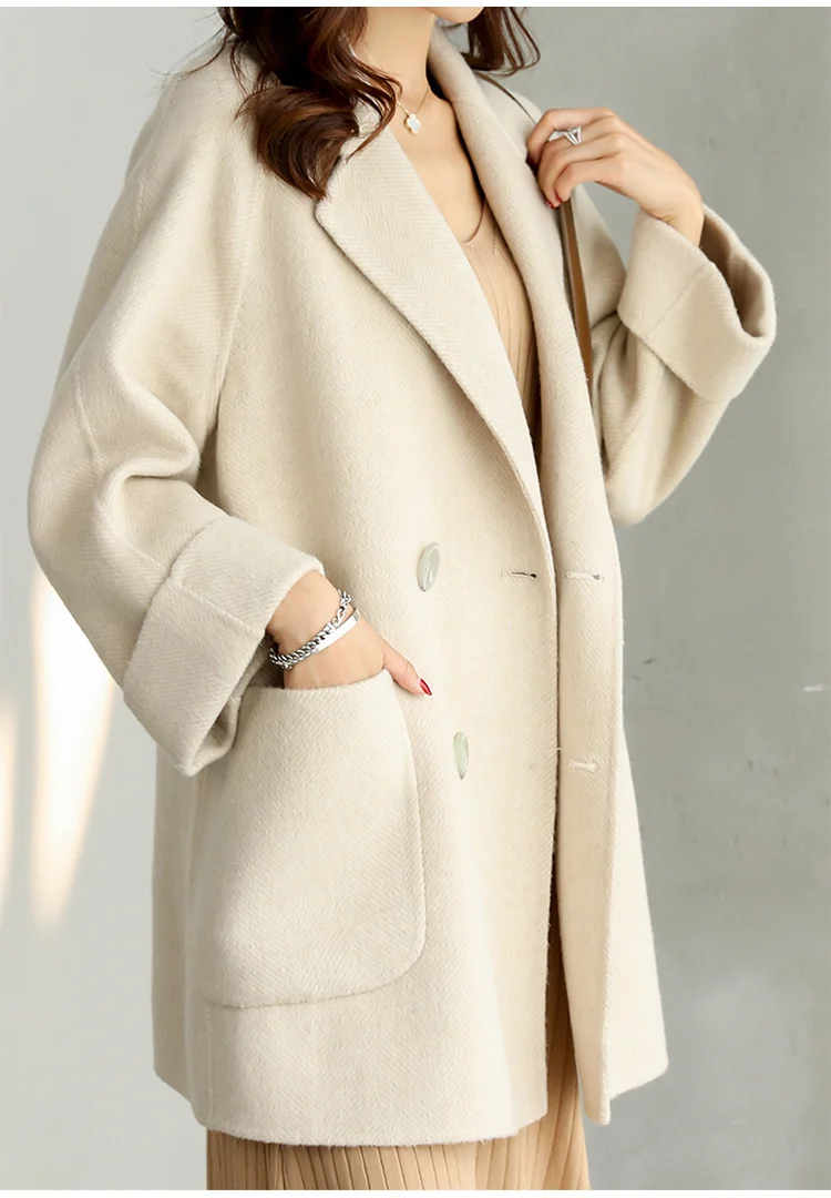 Damen Elegante Oversized-Blazerjacke Nord Taschen