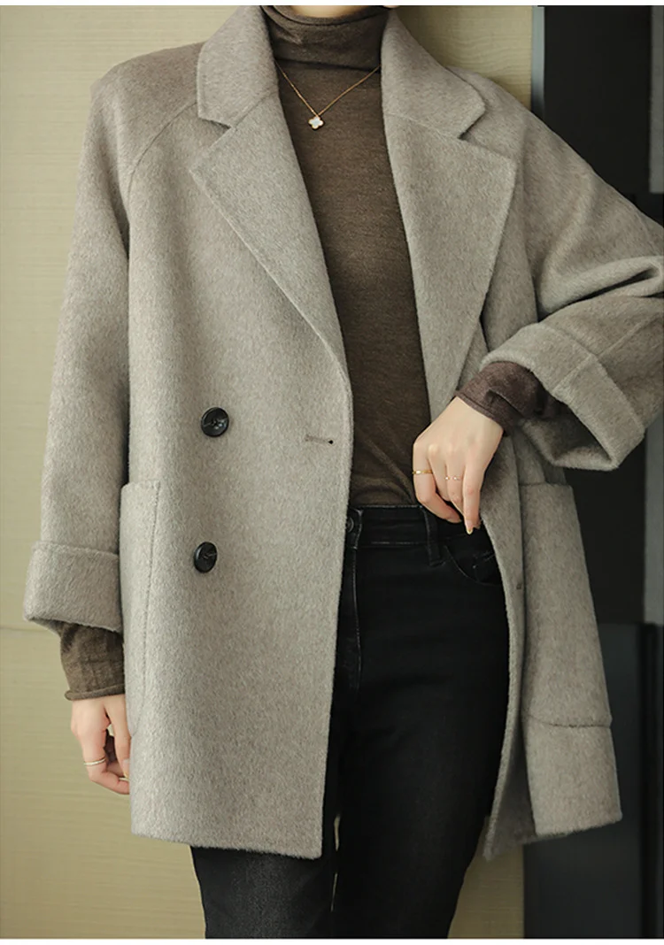 Damen Elegante Oversized-Blazerjacke Nord Taschen
